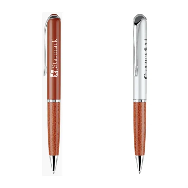 The Castor twist action brass ballpoint pen features an attractive leatherette... from ASI 68190 Lungsal / Lungsal