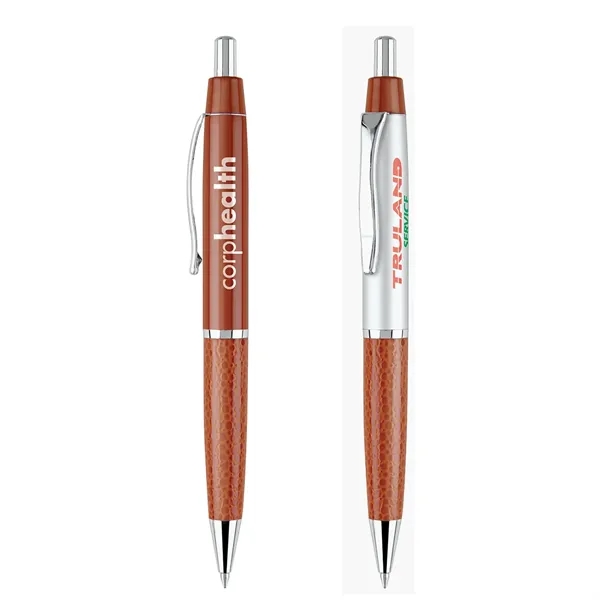 The Castor click action brass ballpoint pen features an attractive leatherette... from ASI 68190 Lungsal / Lungsal