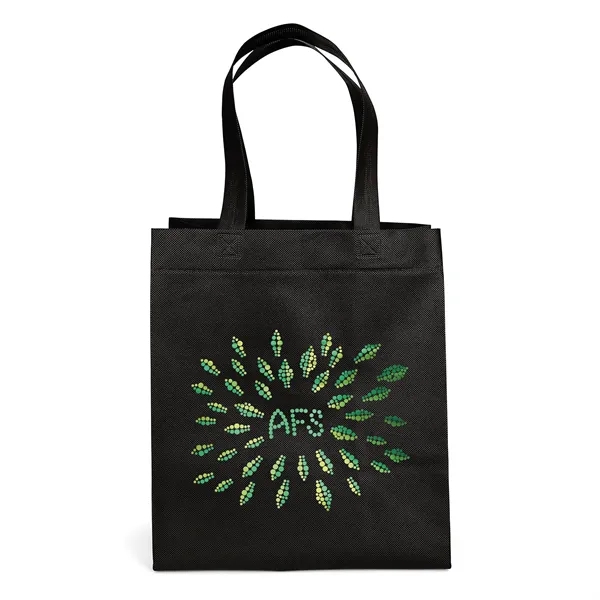 Non-Woven Polypropylene Tote with eco-friendly messages on the gussets.... from ASI 37940 Bag Makers Inc
