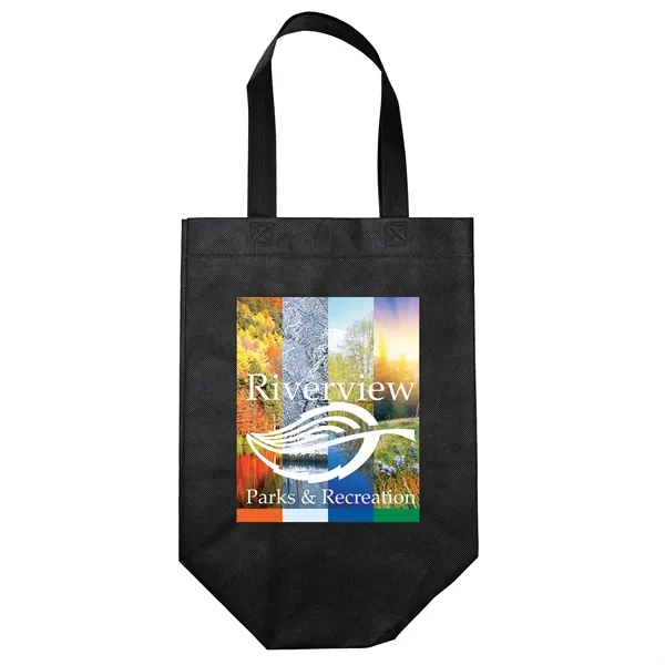 Non-Woven Polypropylene Tote with eco-friendly messages on the gussets.... from ASI 37940 Bag Makers Inc