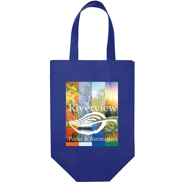 Non-Woven Polypropylene Tote with eco-friendly messages on the gussets.... from ASI 37940 Bag Makers Inc