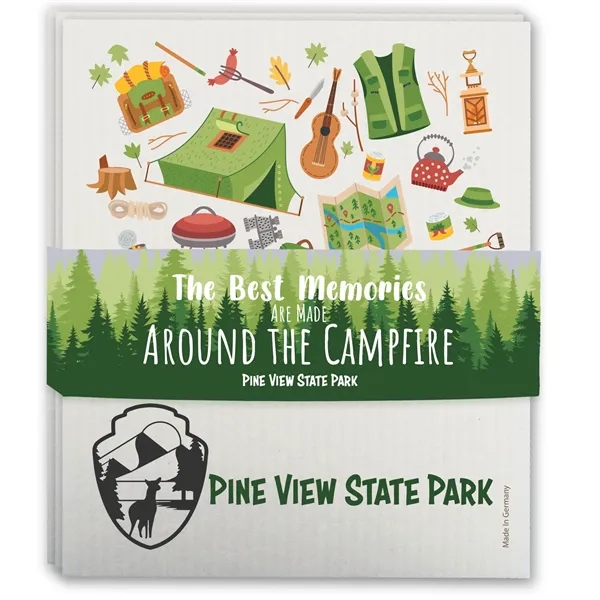 Set of three sustainable Swedish Dishcloths with a belly band around... from ASI 54040 Fey Promo