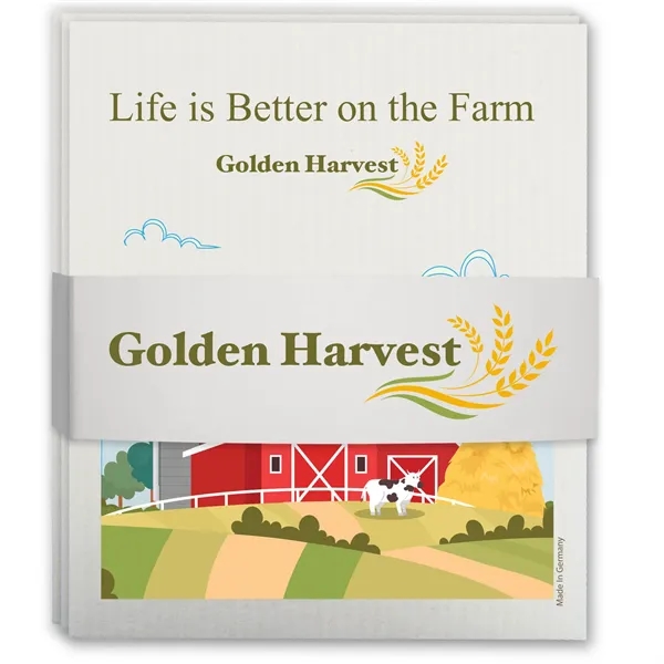 Set of three sustainable Swedish Dishcloths with a belly band around... from ASI 54040 Fey Promo