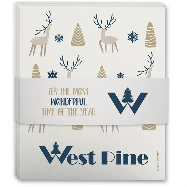 Set of three sustainable Swedish Dishcloths with a belly band around... from ASI 54040 Fey Promo