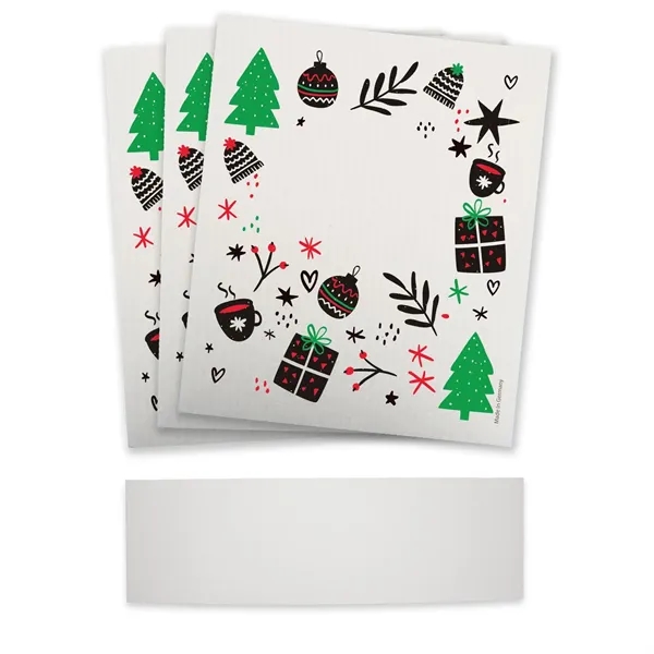 Set of three sustainable Swedish Dishcloths with a belly band around... from ASI 54040 Fey Promo