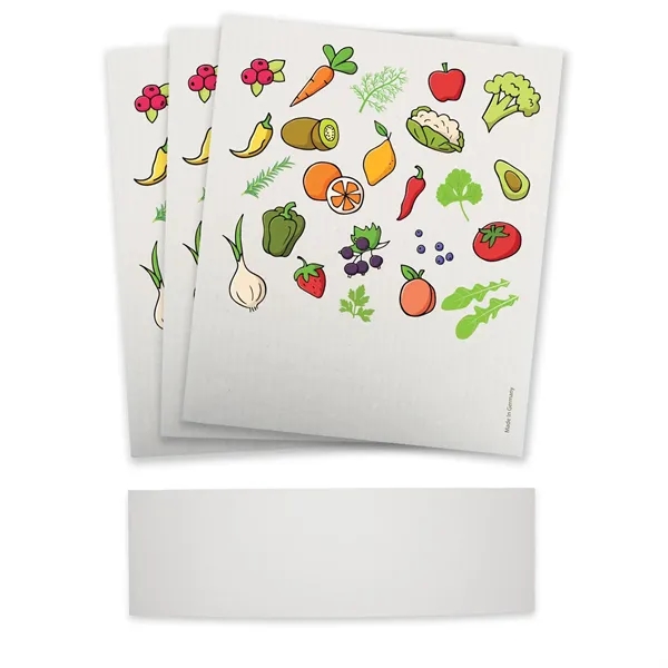 Set of three sustainable Swedish Dishcloths with a belly band around... from ASI 54040 Fey Promo