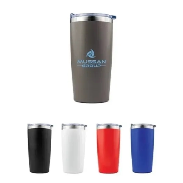 20oz Stainless Steel Vacuum Insulated Powder Coated Tumbler... from ASI 99030 Zipline / Zipline®