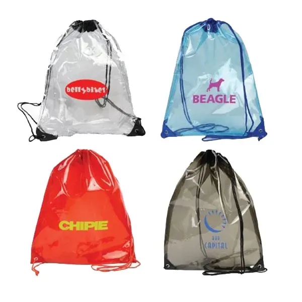 Clear Drawstring Bag made from  25C TPU Material with 600D... from ASI 99030 Zipline