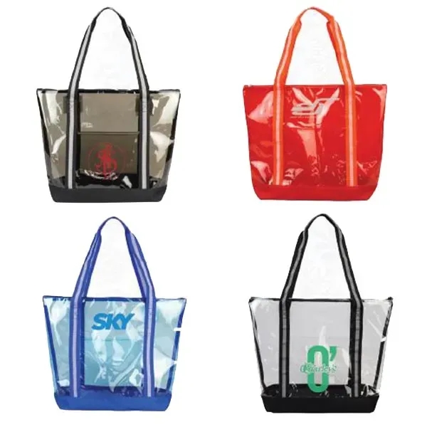 Clear Tote with Zipper made from  25C TPU Material with... from ASI 99030 Zipline