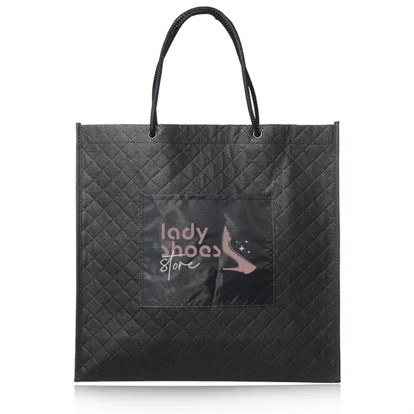17" x 16.5" x 6.5" cross woven shopping bag with polyester... from ASI 39552 BEL Promo