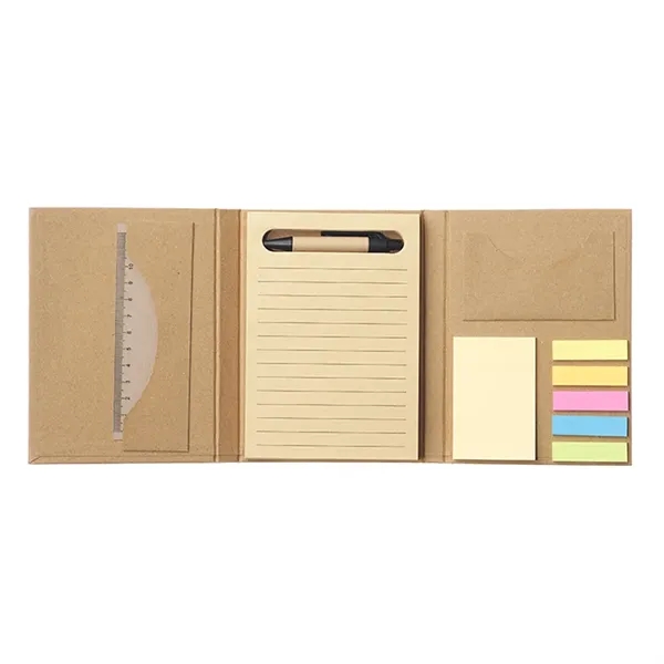 Kraft paper notebook with 70 sheet memo pad, pen, and small... from ASI 39552 BEL Promo