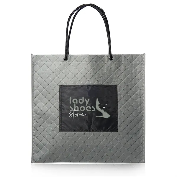 17" x 16.5" x 6.5" cross woven shopping bag with polyester... from ASI 39552 BEL Promo