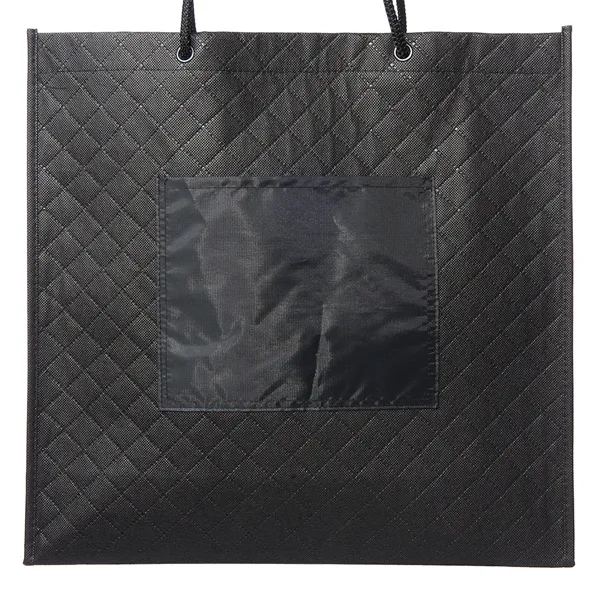17" x 16.5" x 6.5" cross woven shopping bag with polyester... from ASI 39552 BEL Promo