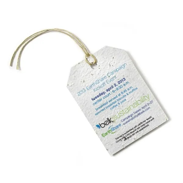 Custom product seed hang tag.... from ASI 40646 Bloomin Promotions / Bloomin' Promotions™