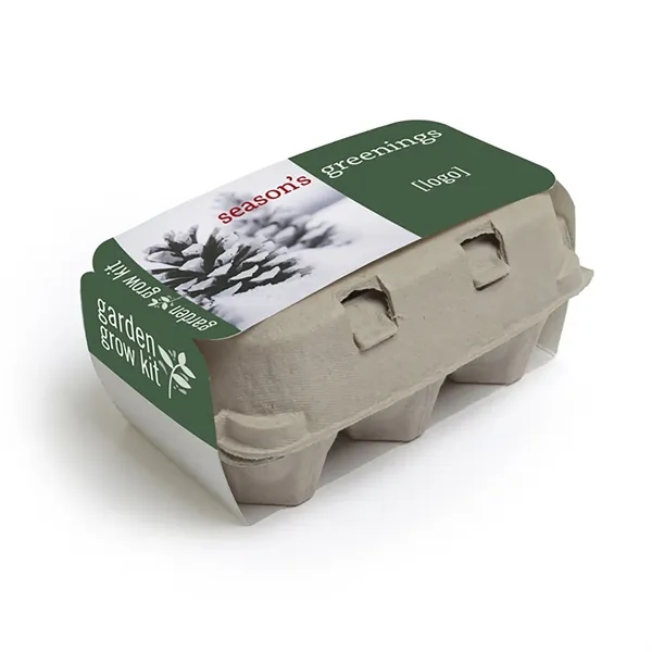Egg carton with seed packets and soil wafers for growing.... from ASI 40646 Bloomin Promotions / Bloomin' Promotions™