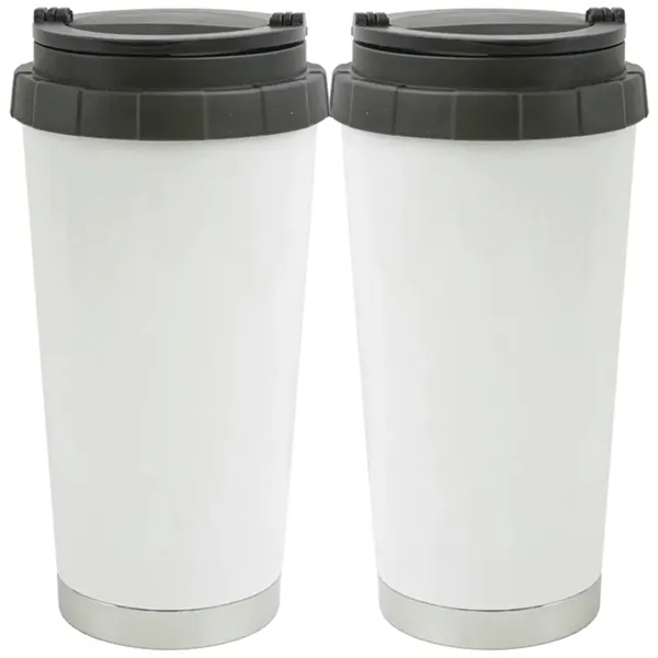 16 oz. insulated stainless steel travel mug with lid and carry... from ASI 39552 BEL Promo
