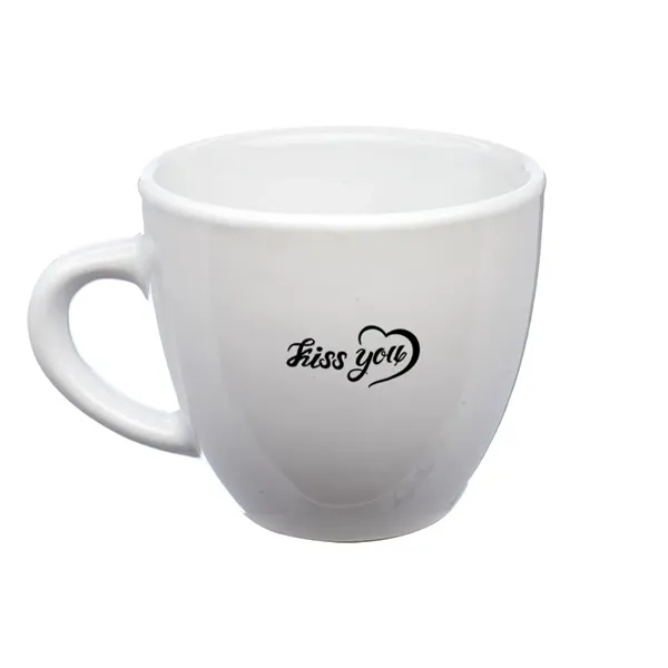 2 oz. traditional style ceramic 'Love is All' espresso mug.... from ASI 39552 BEL Promo