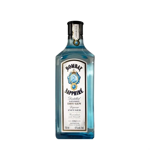 750-milliliter Bombay Sapphire gin bottle with imprint options.... from ASI 30223 A Plus Wine Designs
