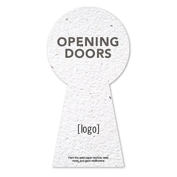 Seed Paper Shape Card, Keyhole... from ASI 40646 Bloomin Promotions / Bloomin' Promotions™