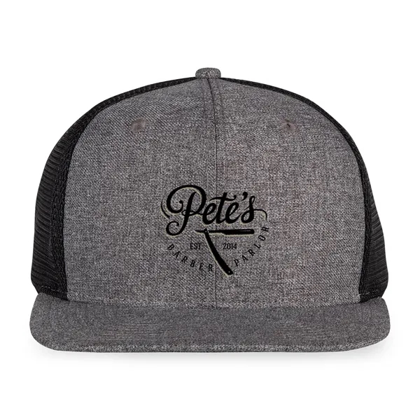 6-panel trucker cap with flex mesh back panels, flat brim and... from ASI 56070 Gemline / Gemline®