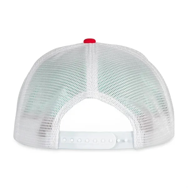 6-panel trucker cap with flex mesh back panels, flat brim and... from ASI 56070 Gemline / Gemline®