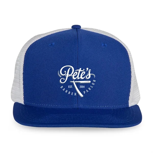 6-panel trucker cap with flex mesh back panels, flat brim and... from ASI 56070 Gemline / Gemline®