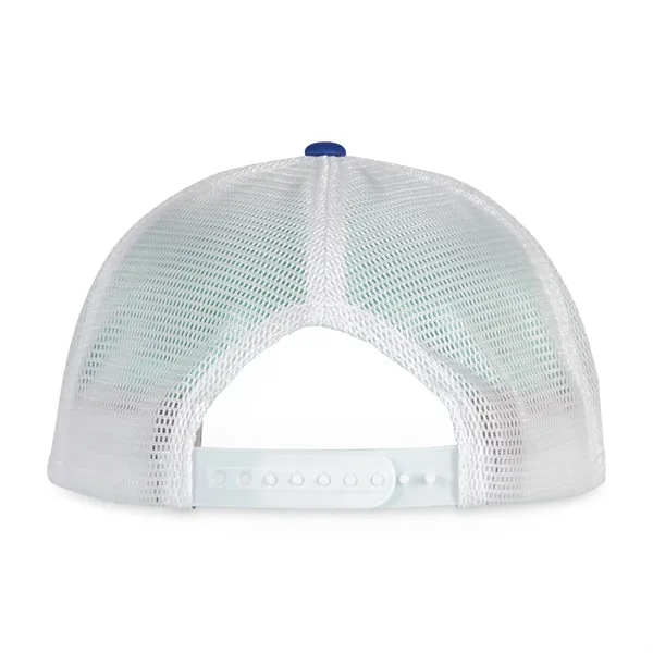 6-panel trucker cap with flex mesh back panels, flat brim and... from ASI 56070 Gemline / Gemline®