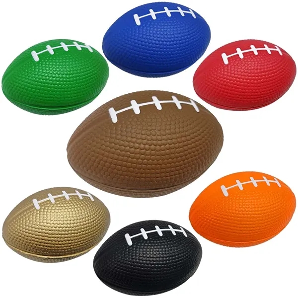 Squeezable Football Shape Stress Ball & Grip Strengthener 3 1/4" -... from ASI 45100 Chulani Promotional Products, Inc / Competitive Edge Innovations/Chulani