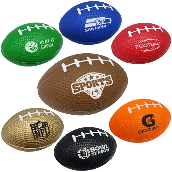 Squeezable Football Shape Stress Ball & Grip Strengthener 3 1/4" -... from ASI 45100 Chulani Promotional Products, Inc / Competitive Edge Innovations/Chulani