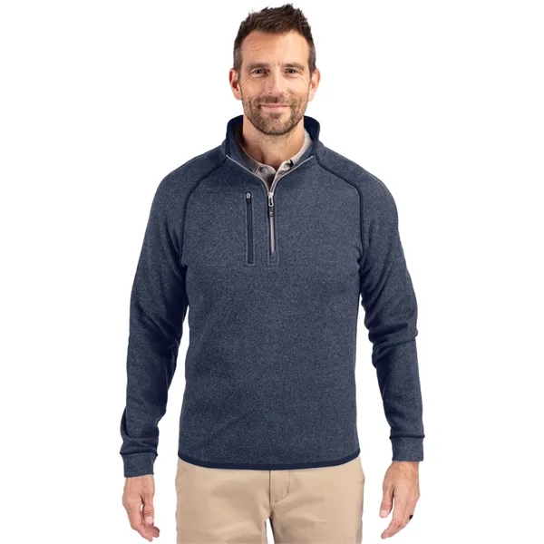 Men's sweatshirt with a half-zip, brushed fleece interior, chest pocket, and... from ASI 47965 Cutter & Buck