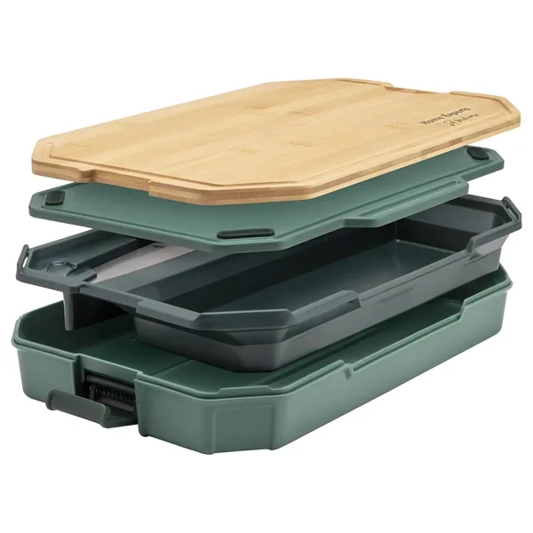 Six-piece camping cutting board and knife set. Features two dual-sided outdoor... from ASI 46170 Compass Industries Inc