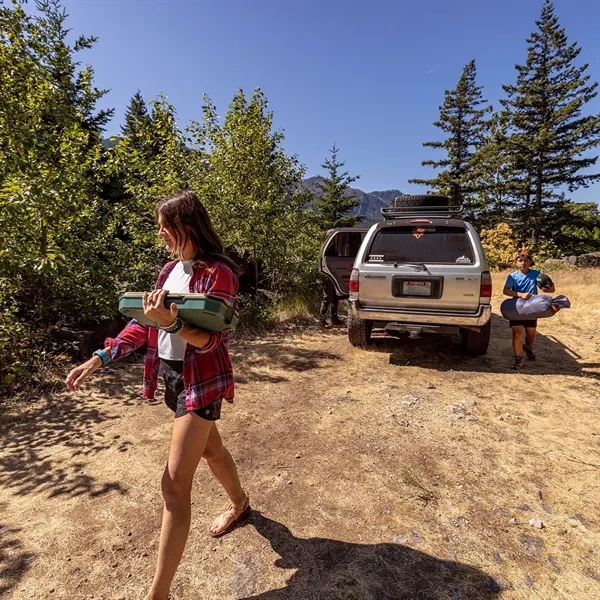 Six-piece camping cutting board and knife set. Features two dual-sided outdoor... from ASI 46170 Compass Industries Inc