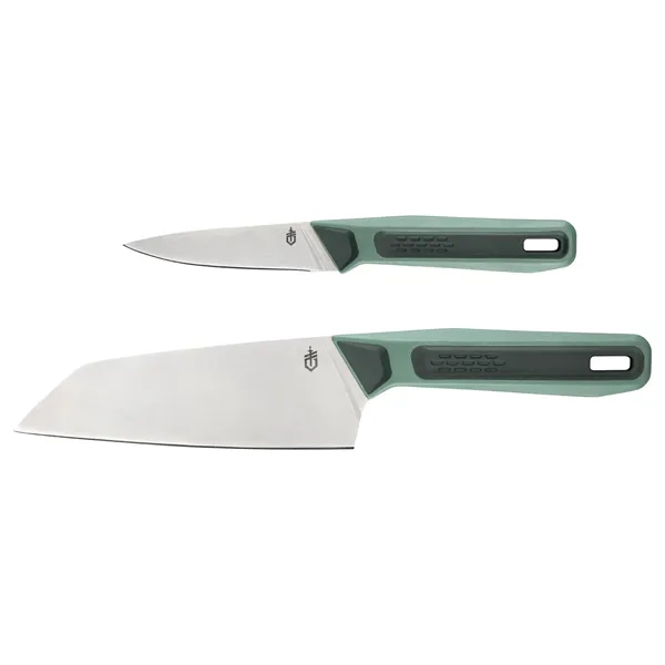 Six-piece camping cutting board and knife set. Features two dual-sided outdoor... from ASI 46170 Compass Industries Inc