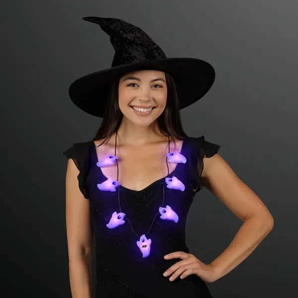 Ghost Light Up String Necklace; Blank and Imprinted Pricing... from ASI 34194 ALightPromos