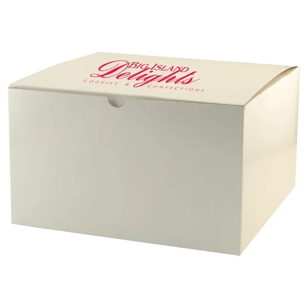 Two piece Frost White Gloss Pop-up Gift Boxes fold flat for... from ASI 75731 PWS / Pacific Western Sales/Cater Line