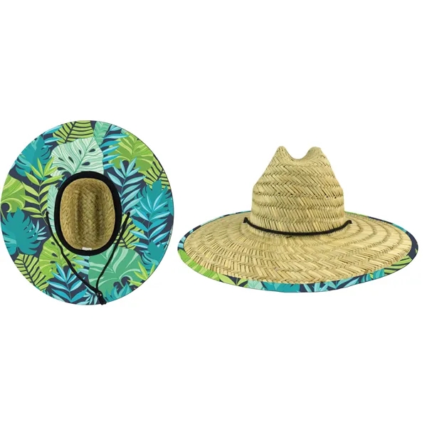 MOQ 10PCS Domestic Straw Hat with Custom patch, comes with Tropical... from ASI 72657 Active Life Promo / Apres Ski Active Life Promo