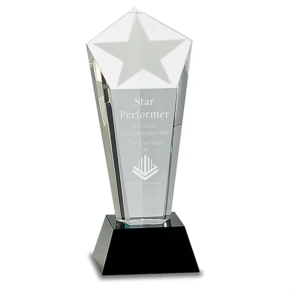 Crystal Frosted Star Column on Pedestal Base... from ASI 92531 Unique Custom Products / UCP