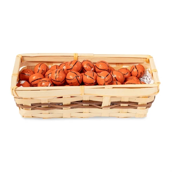 Gift Basket with Chocolate Basketballs... from ASI 44900 NC Custom (CI/Lanco) / ChocInn/Lanco
