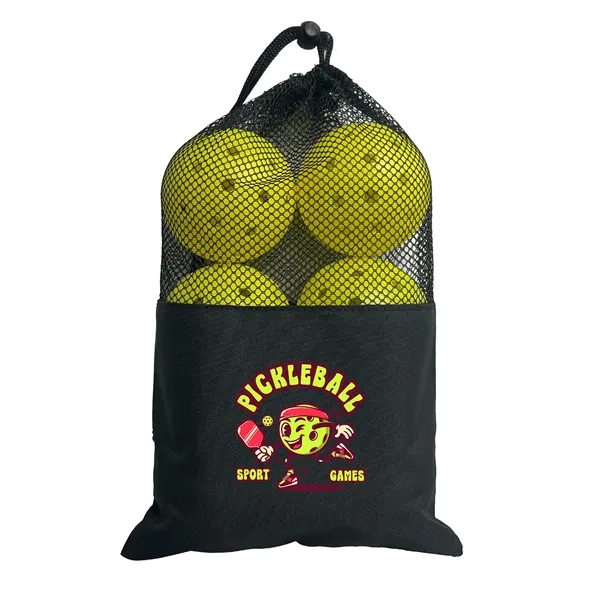 Set of six pickleballs crafted from premium PE material.... from ASI 76730 Peerless Umbrella Co Inc