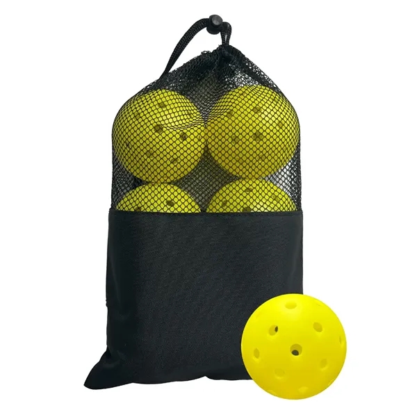 Set of six pickleballs crafted from premium PE material.... from ASI 76730 Peerless Umbrella Co Inc