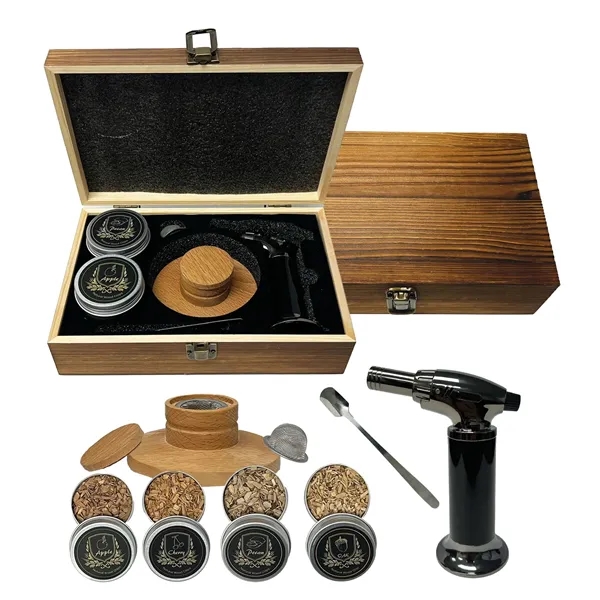 Set features an Oak Wood Smoker w/ Lid, refillable Triple Flame... from ASI 76730 Peerless Umbrella Co Inc