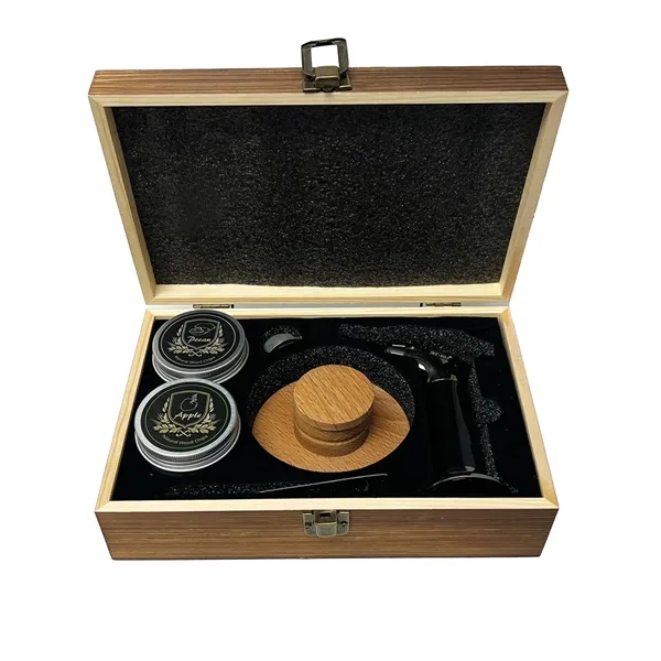 Set features an Oak Wood Smoker w/ Lid, refillable Triple Flame... from ASI 76730 Peerless Umbrella Co Inc