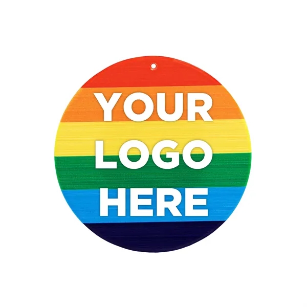 Light up medallion with rainbow pride theme.... from ASI 42016 Brighter Promotions Inc