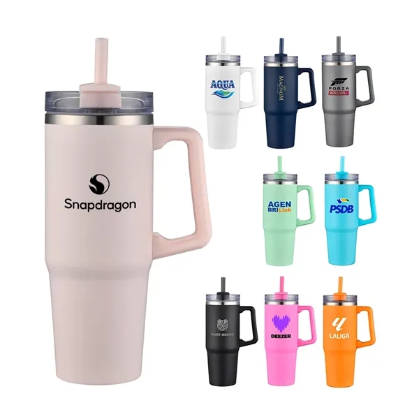 30 oz tumbler with powered finish and handle... from ASI 31517 Admart Products