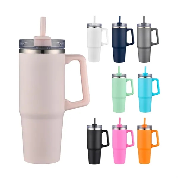 30 oz tumbler with powered finish and handle... from ASI 31517 Admart Products