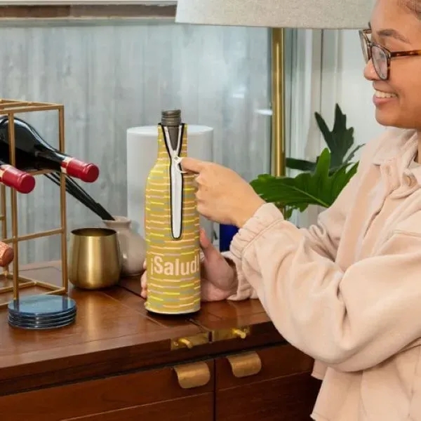 Four Color Process wine bottle insulator with glued-in bottom.... from ASI 74710 Numo / NUMO