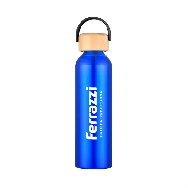 24 oz Water Bottle made from Recycled Aluminum with a Bamboo... from ASI 31517 Admart Products