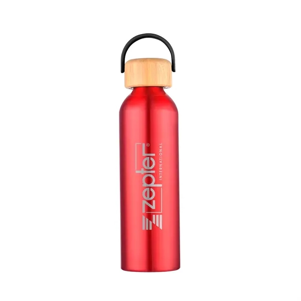 24 oz Water Bottle made from Recycled Aluminum with a Bamboo... from ASI 31517 Admart Products