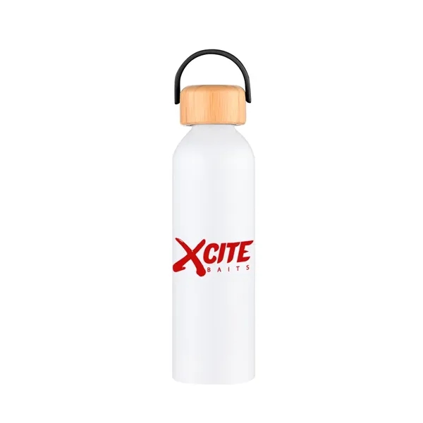24 oz Water Bottle made from Recycled Aluminum with a Bamboo... from ASI 31517 Admart Products