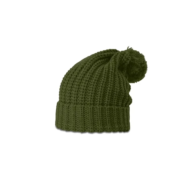 Stylish beanie with a thick cable knit, ribbed cuff, and playful... from ASI 72657 Active Life Promo